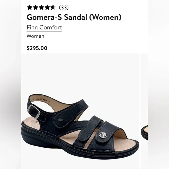 Finn Comfort Gomera Black Women Sandals 40 - Picture 10 of 11